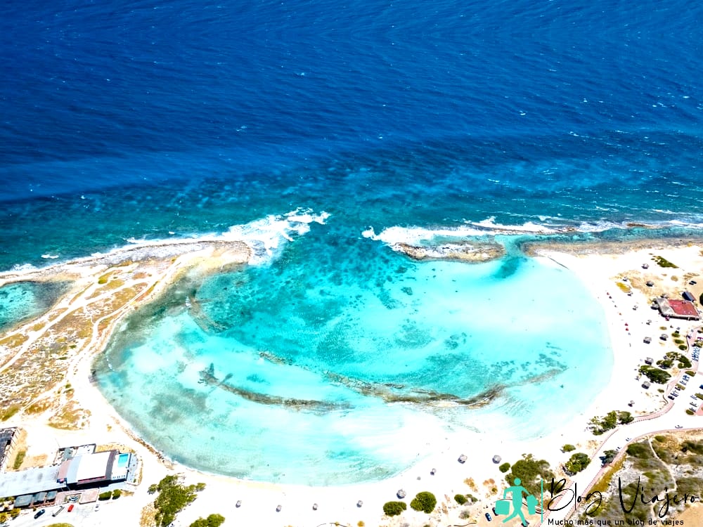 Increíble Baby Beach y costa en Aruba, Caribe - Isla en la punta de América del Sur