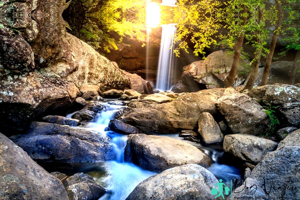 Eagle Falls en Cumberland Falls State Resort Park - Caminatas en cascada en Kentucky