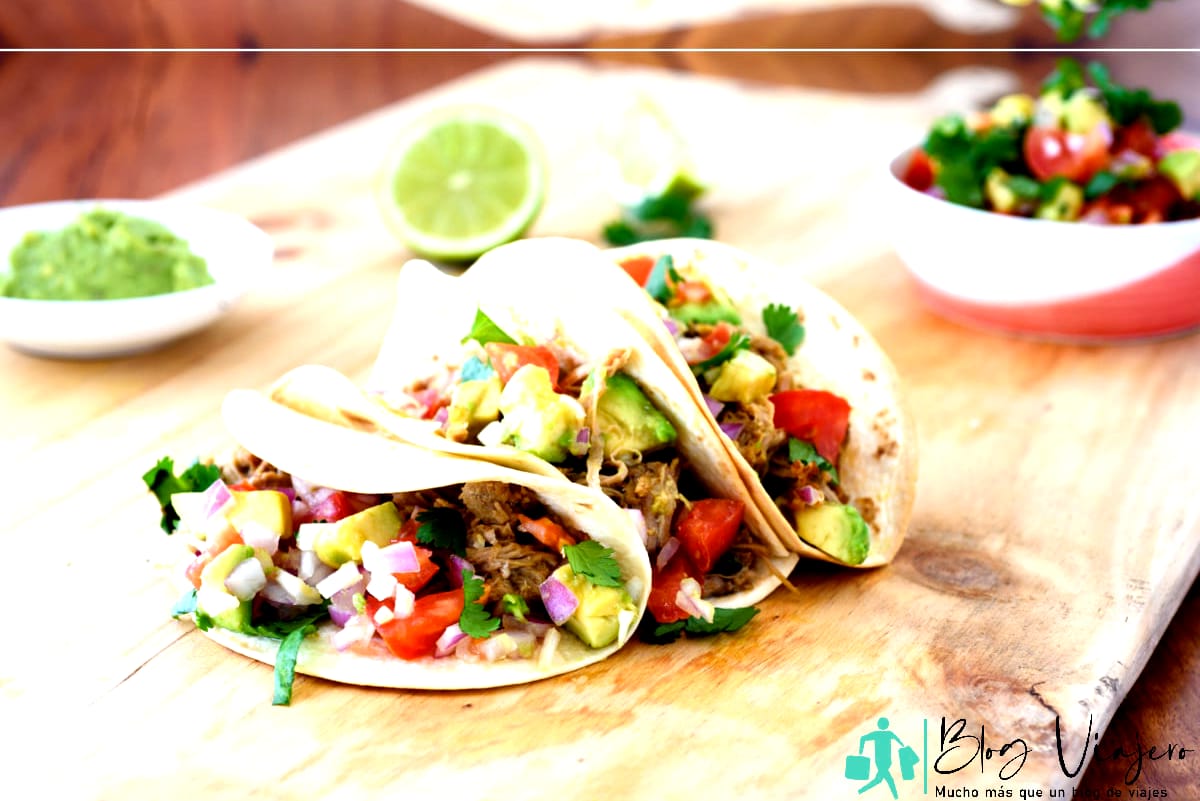 Tacos de puerco desmenuzado con salsa, guacamole y lima, en uno de los Mejores Restaurantes de Beaver Creek