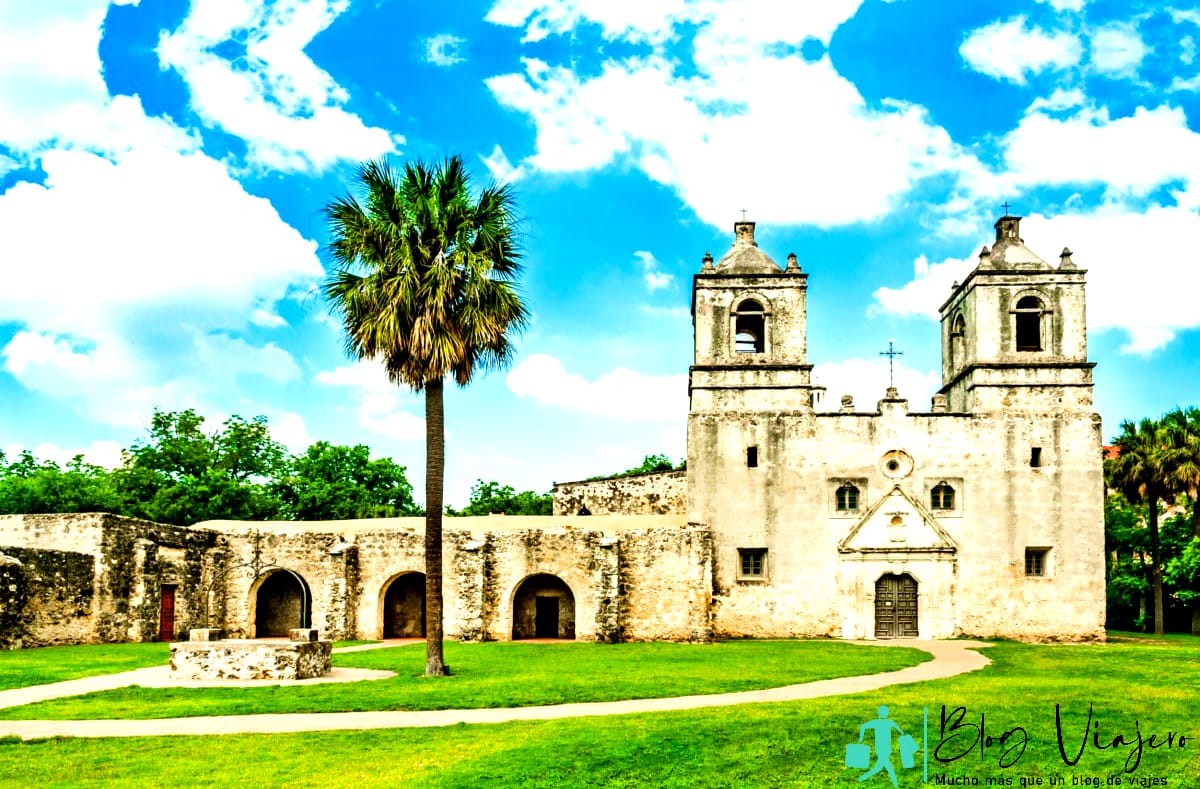 San Antonio, Texas Mission Concepcion church, part of the San Antonio National Historical Park.
