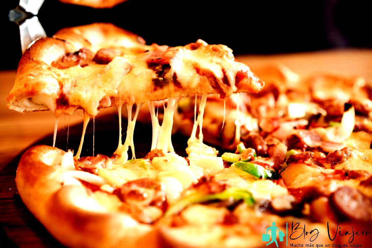 Slice of hot pizza large cheese lunch or dinner