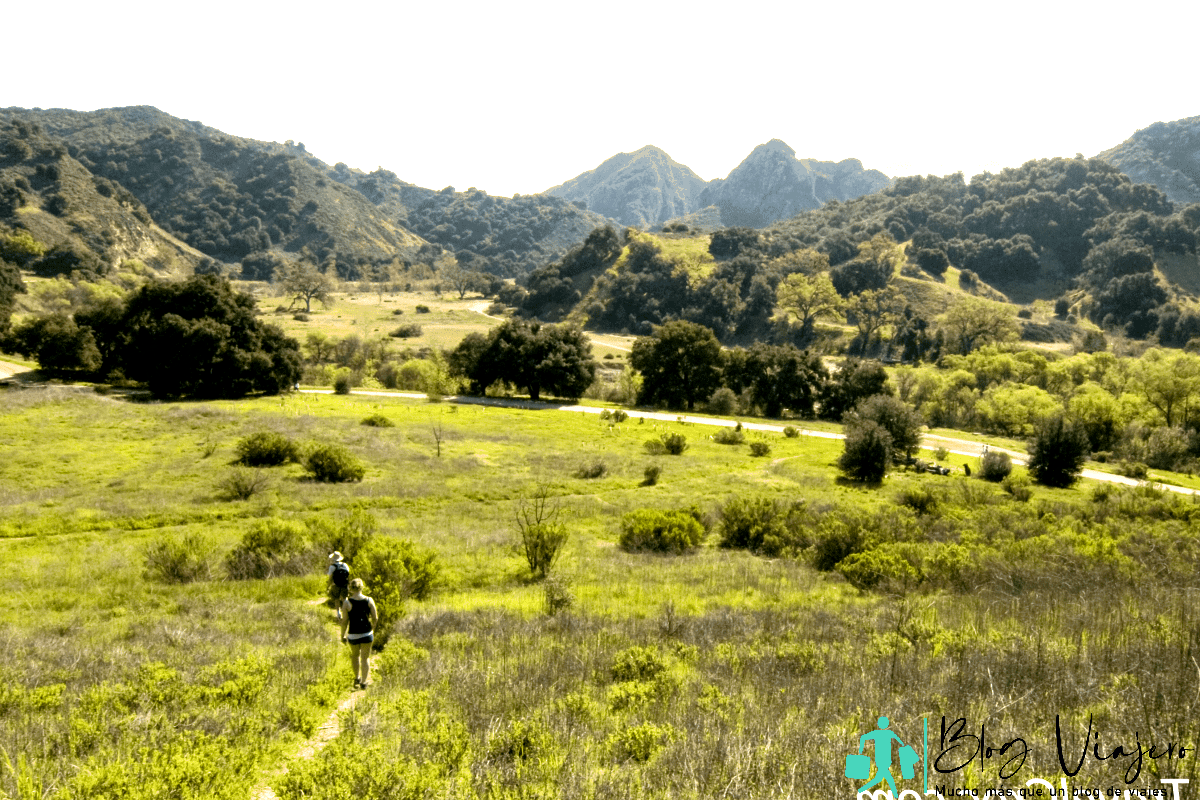 Grasslands Hiking Trail overlooking park in Malibu