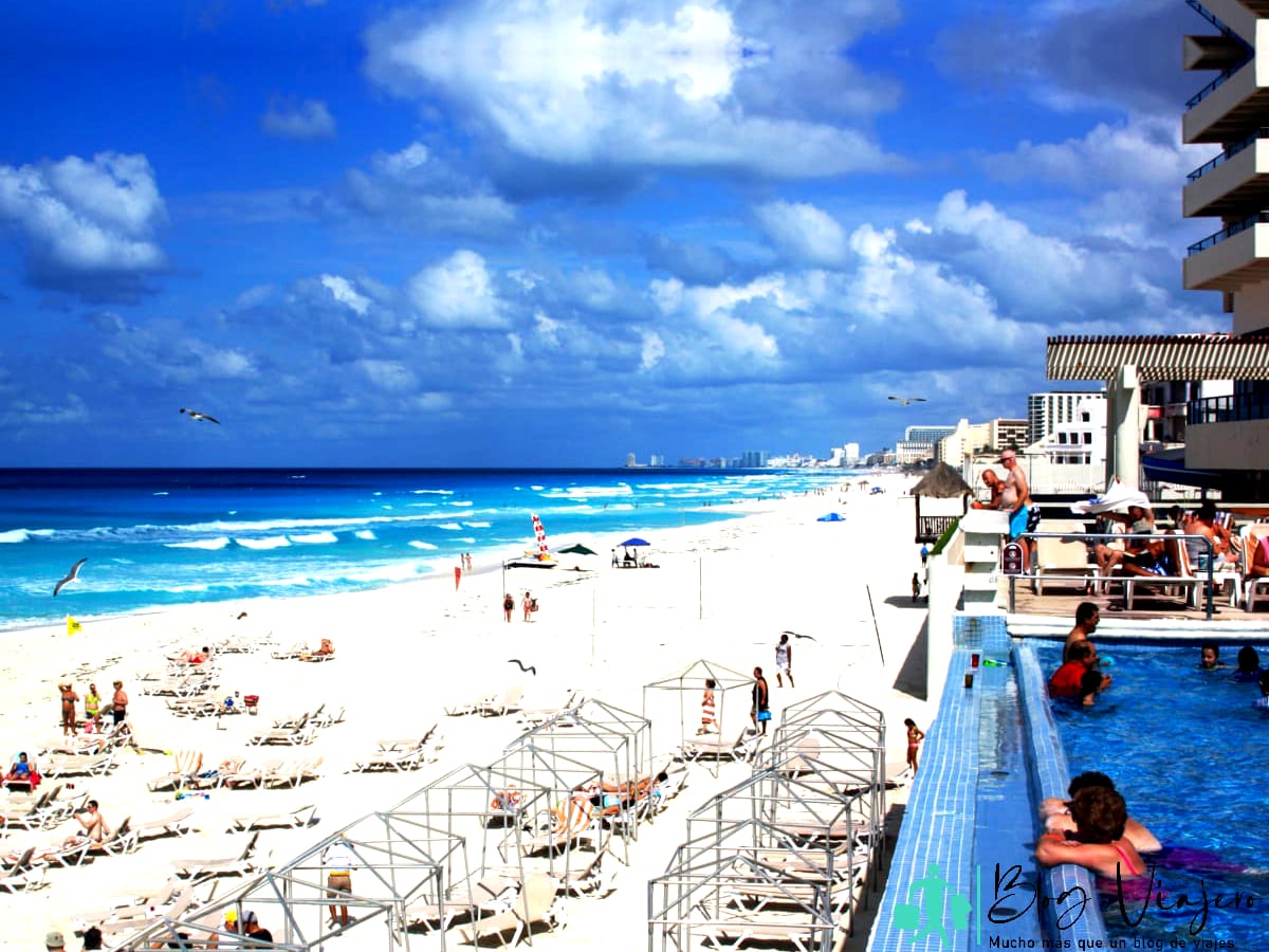 Vista de una de las mejores playas de Cancún